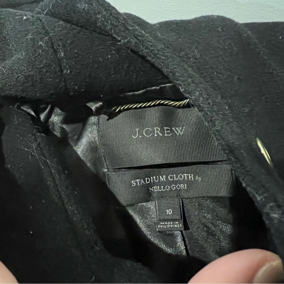 J. Crew Black Chateau Parka Italian Stadium Cloth Wool Jacket - Picture 15 of 16
